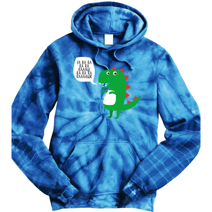 Adults Funny Holiday Gift Christmas Dinosaur Fa Ra Ra Raaawr Gift Tie Dye Hoodie