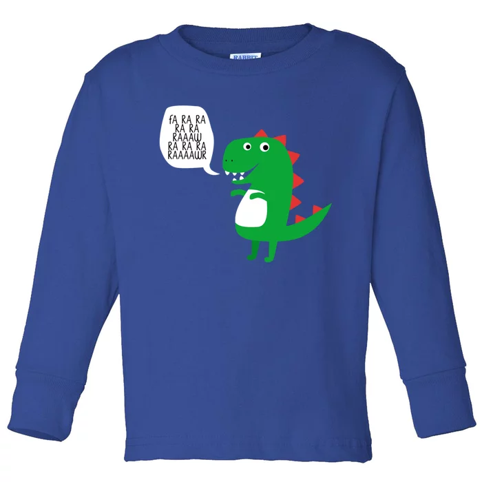 Adults Funny Holiday Gift Christmas Dinosaur Fa Ra Ra Raaawr Gift Toddler Long Sleeve Shirt