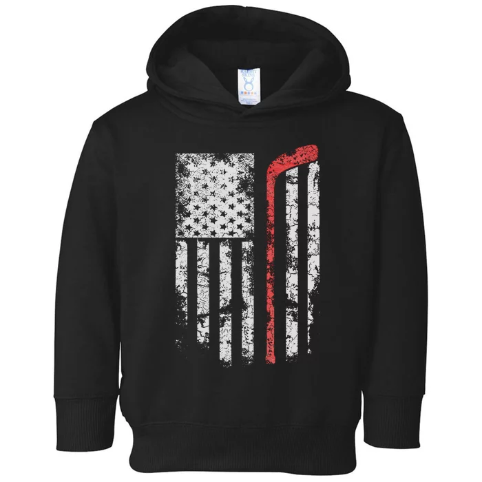 American Flag Hockey Team Gift Hockey Dad Mom Toddler Hoodie