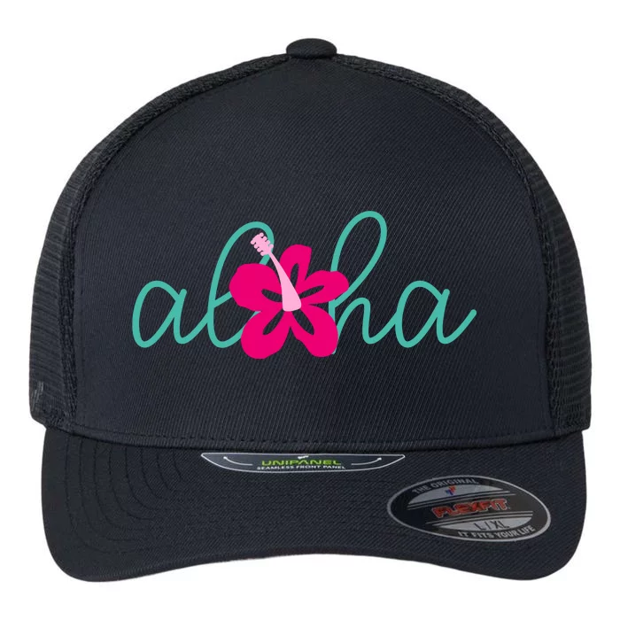 Aloha Floral Hawaii Tropical Flexfit Unipanel Trucker Cap