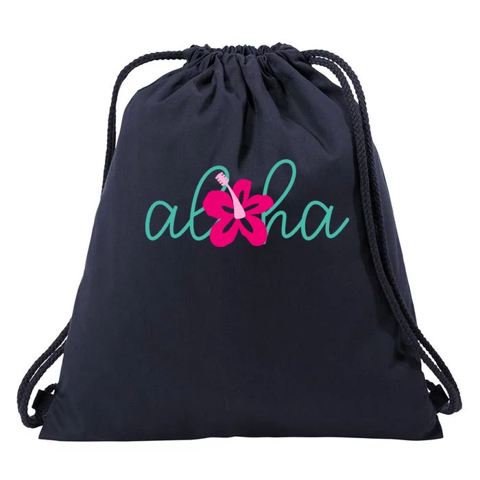 Aloha Floral Hawaii Tropical Drawstring Bag