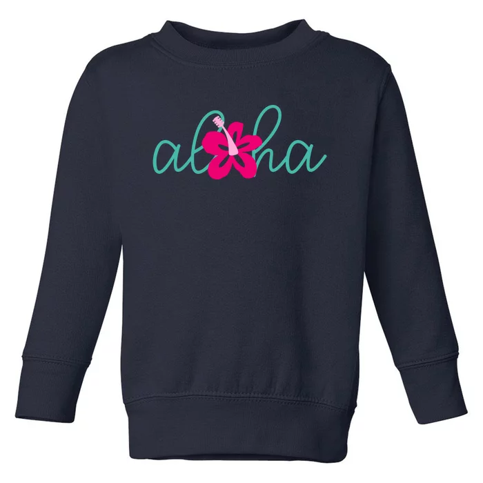 Aloha Floral Hawaii Tropical Toddler Sweatshirt