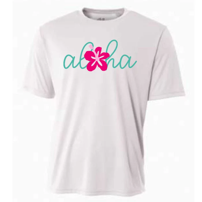 Aloha Floral Hawaii Tropical Cooling Performance Crew T-Shirt