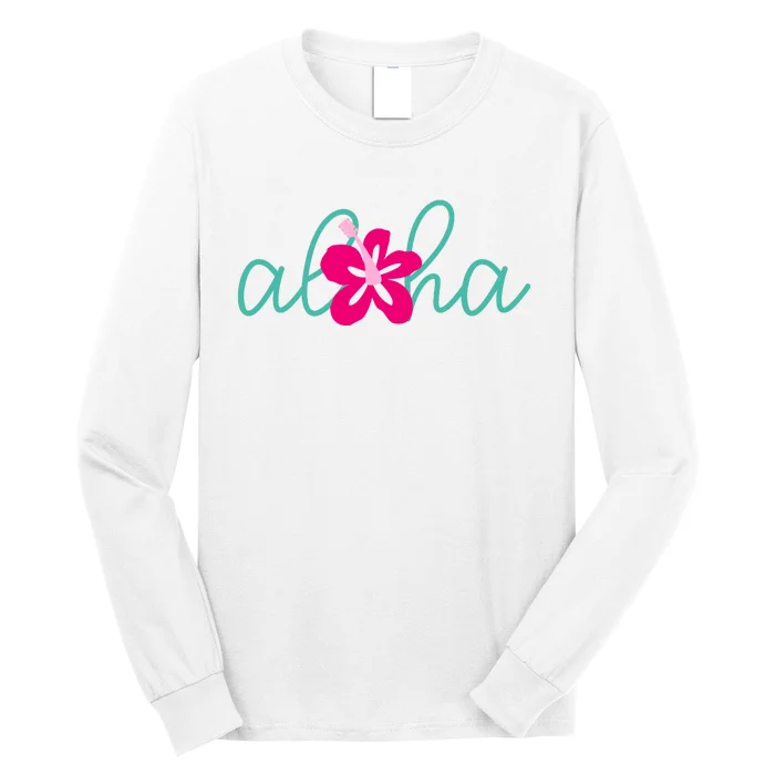 Aloha Floral Hawaii Tropical Long Sleeve Shirt