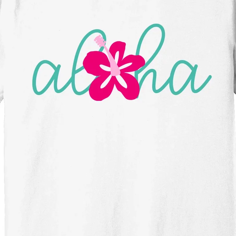 Aloha Floral Hawaii Tropical Premium T-Shirt