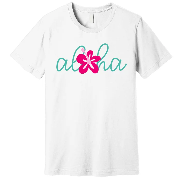 Aloha Floral Hawaii Tropical Premium T-Shirt