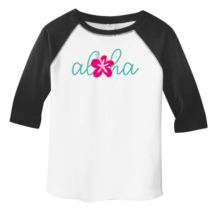 Aloha Floral Hawaii Tropical Toddler Fine Jersey T-Shirt