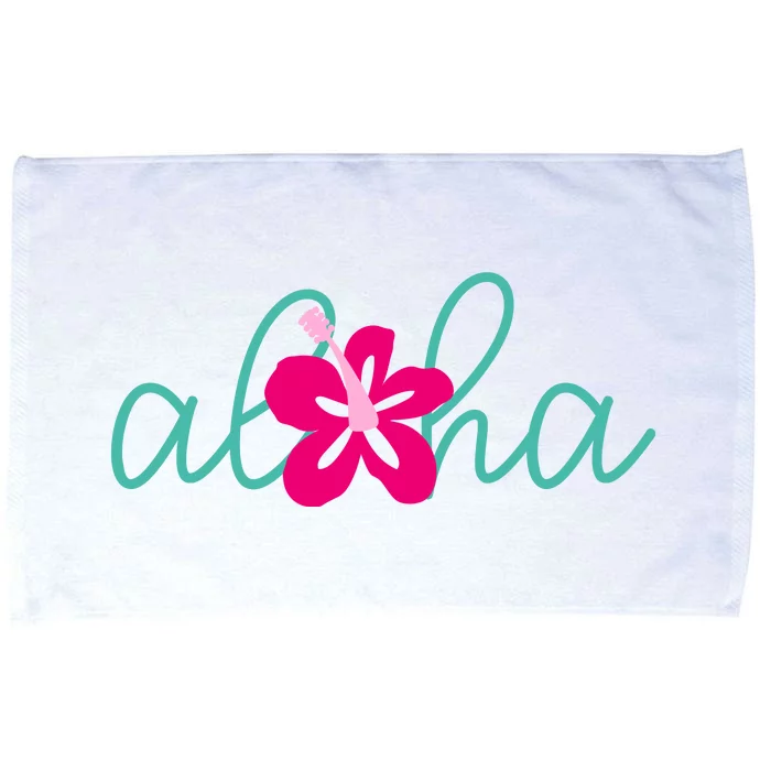 Aloha Floral Hawaii Tropical Microfiber Hand Towel