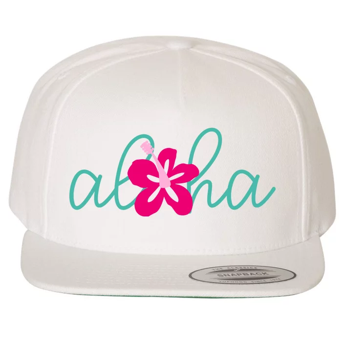 Aloha Floral Hawaii Tropical Wool Snapback Cap