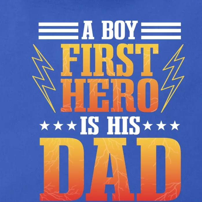 A First Hero Is His Dad Fathers Day Best Daddy Ever Meaningful Gift Zip Tote Bag