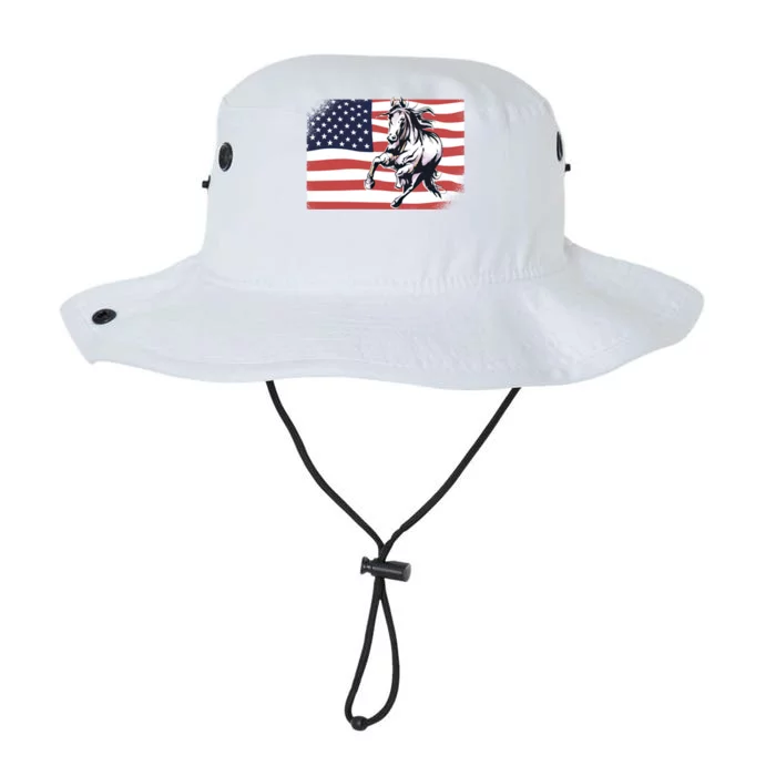 American Flag Horse 4th Of July Patrioticic Gift Legacy Cool Fit Booney Bucket Hat