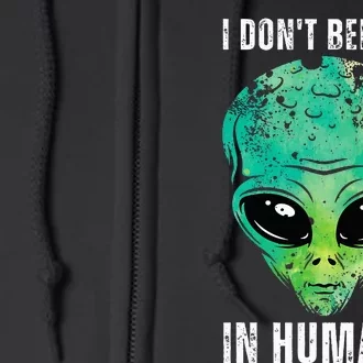 Alien Face Halloween Costume Green Turquoise Full Zip Hoodie