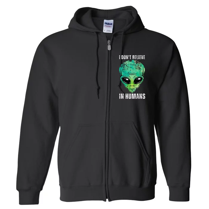 Alien Face Halloween Costume Green Turquoise Full Zip Hoodie