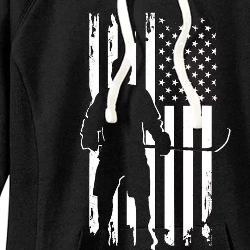 American Flag Hockey - Hockey Women's Fleece Hoodie