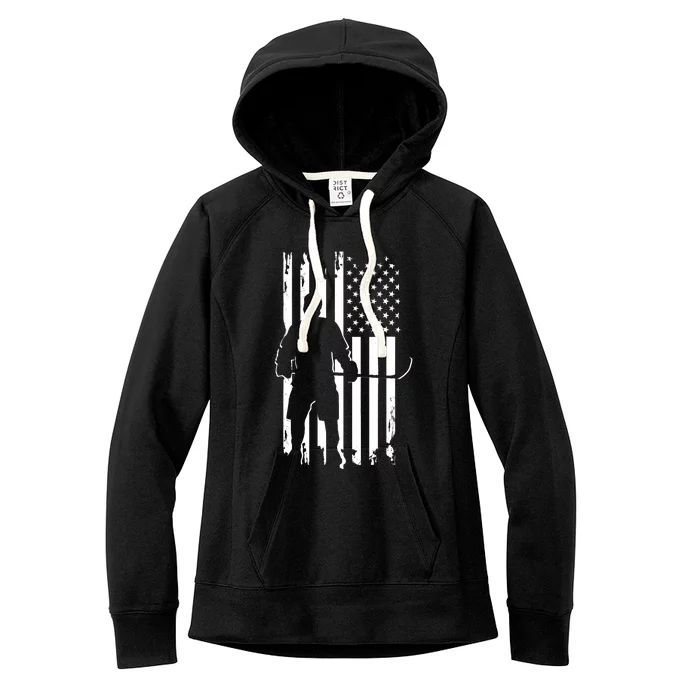 American Flag Hockey - Hockey Women's Fleece Hoodie