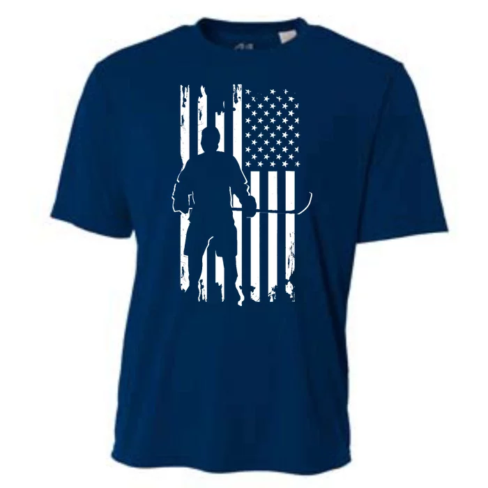 American Flag Hockey - Hockey Cooling Performance Crew T-Shirt