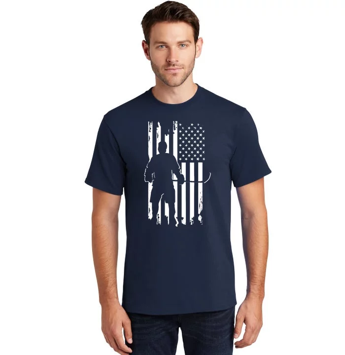 American Flag Hockey - Hockey Tall T-Shirt