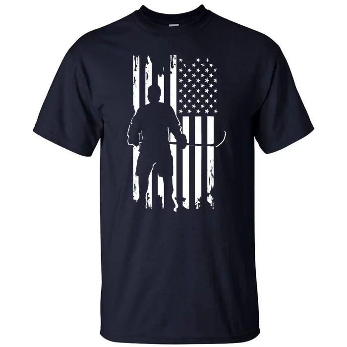 American Flag Hockey - Hockey Tall T-Shirt