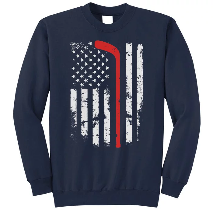 American Flag Hockey USA Patriotic Hockey Player Boy Tall Sweatshirt