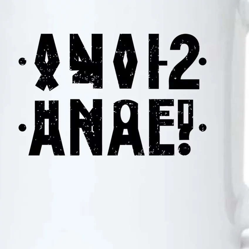 Anal Funny Hidden Message Anal? Distressed Black Color Changing Mug