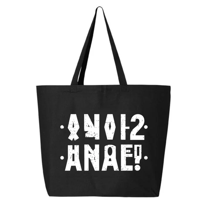 Anal Funny Hidden Message Anal? Distressed 25L Jumbo Tote