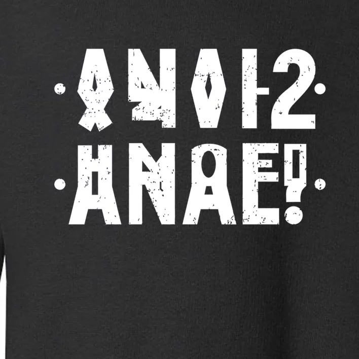 Anal Funny Hidden Message Anal? Distressed Toddler Sweatshirt