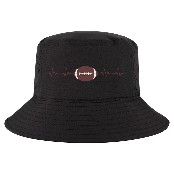 American Football Heartbeat Cool Comfort Performance Bucket Hat