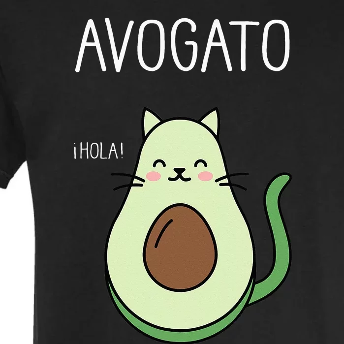 Avogato Funny Hola Retro Cat Avocado Cinco De Mayo Garment-Dyed Heavyweight T-Shirt