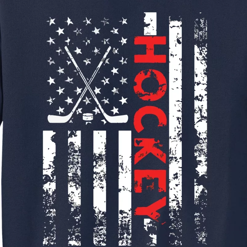 American Flag Hockey Apparel Hockey Tall Sweatshirt