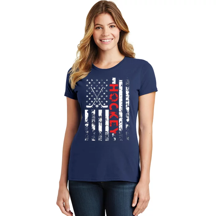 American Flag Hockey Apparel Hockey Women's T-Shirt