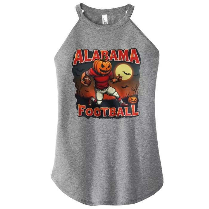 Alabama Football Halloween Pumpkin Player Spooky Alabama Women’s Perfect Tri Rocker Tank