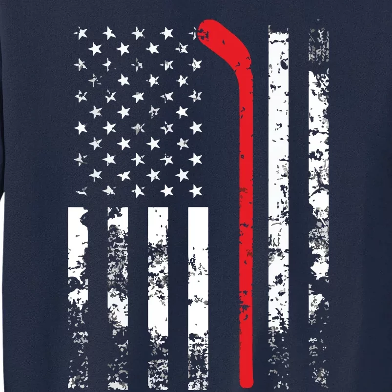 American Flag Hockey USA Patriotic Gift Tall Sweatshirt