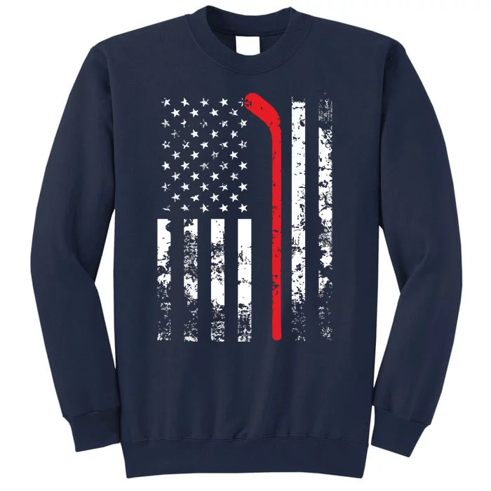 American Flag Hockey USA Patriotic Gift Tall Sweatshirt