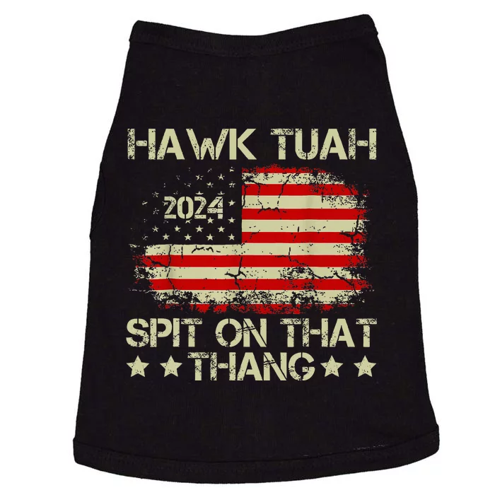 American Flag Hawk Tuah 24 Spit On That Thang Doggie Tank