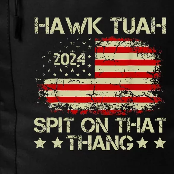 American Flag Hawk Tuah 24 Spit On That Thang Daily Commute Backpack