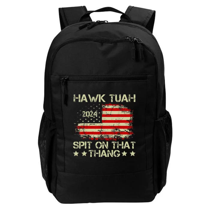 American Flag Hawk Tuah 24 Spit On That Thang Daily Commute Backpack