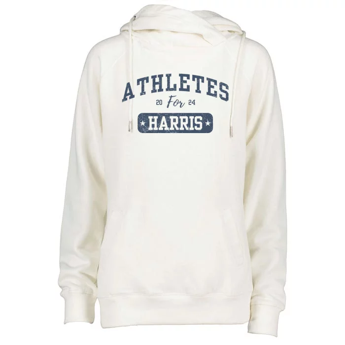 Athletes For Harris 2024 Kamala Harris Walz Waltz 2024 Womens Funnel Neck Pullover Hood