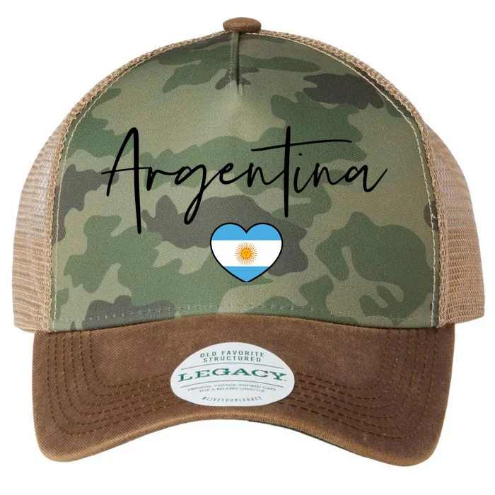 Argentina Flag Heart Argentina Soccer Proud South America Legacy Tie Dye Trucker Hat