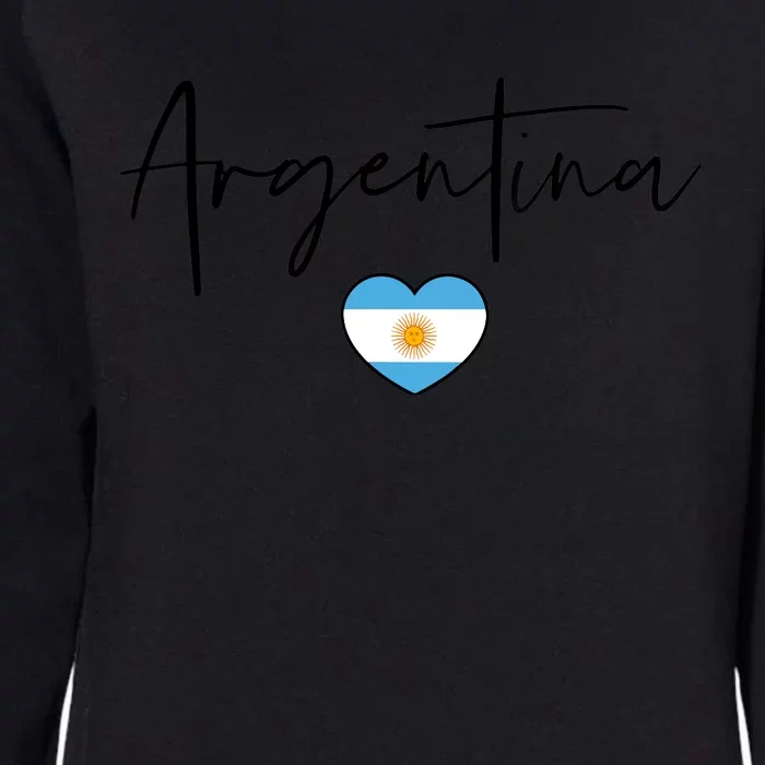 Argentina Flag Heart Argentina Soccer Proud South America Womens California Wash Sweatshirt