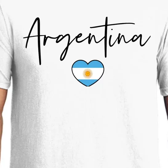 Argentina Flag Heart Argentina Soccer Proud South America Pajama Set