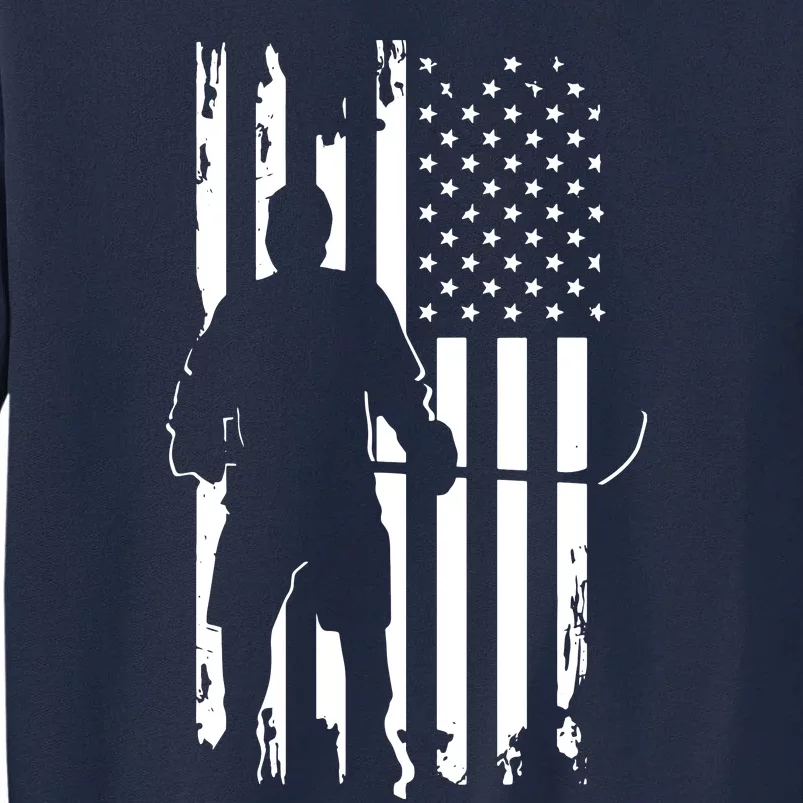 American Flag Hockey USA Patriotic Gift Tall Sweatshirt