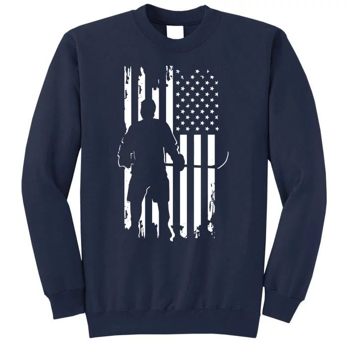 American Flag Hockey USA Patriotic Gift Tall Sweatshirt