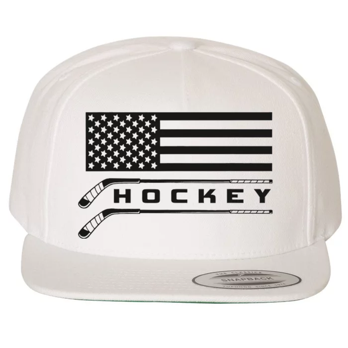 American Flag Hockey Apparel Hockey Wool Snapback Cap