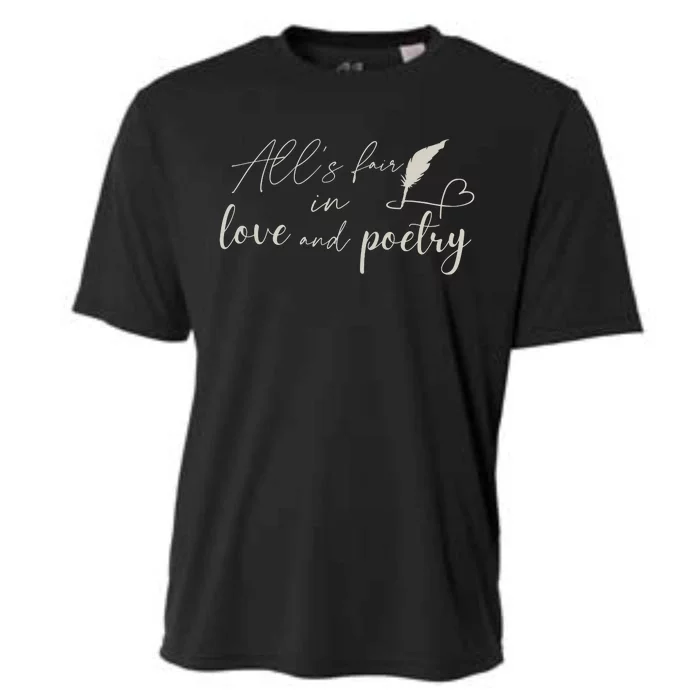 AllS Fair In Love & Poetry Funny Valentines Day Cooling Performance Crew T-Shirt