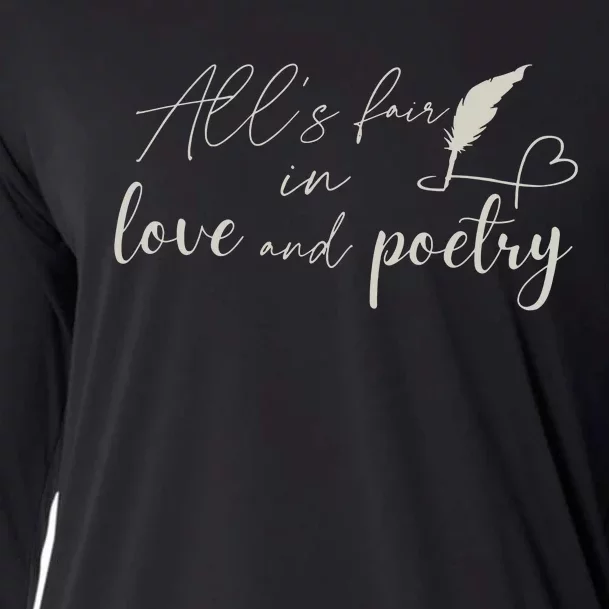 AllS Fair In Love & Poetry Funny Valentines Day Cooling Performance Long Sleeve Crew