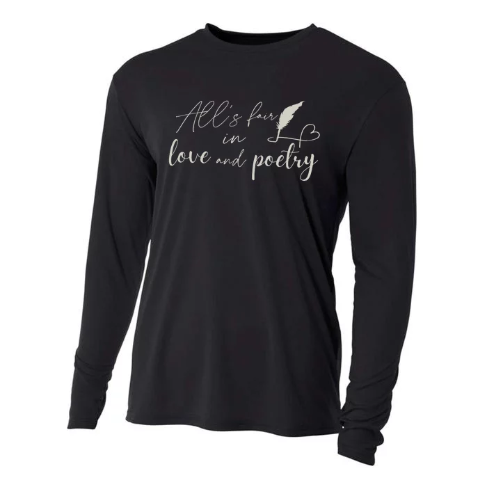 AllS Fair In Love & Poetry Funny Valentines Day Cooling Performance Long Sleeve Crew