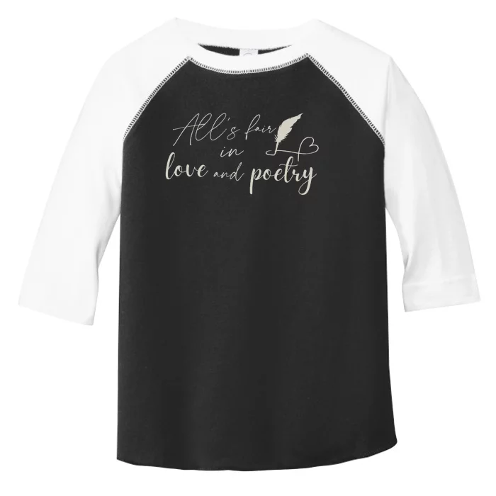 AllS Fair In Love & Poetry Funny Valentines Day Toddler Fine Jersey T-Shirt