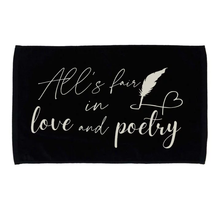 AllS Fair In Love & Poetry Funny Valentines Day Microfiber Hand Towel