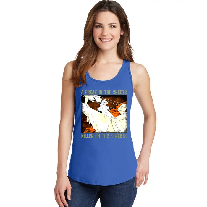 A Freak In The Sheets Killer On The Streets Michael Halloween Ladies Essential Tank