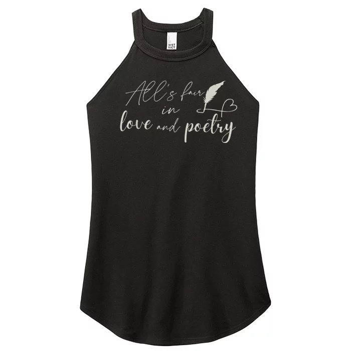 AllS Fair In Love & Poetry Funny Valentines Day Women’s Perfect Tri Rocker Tank